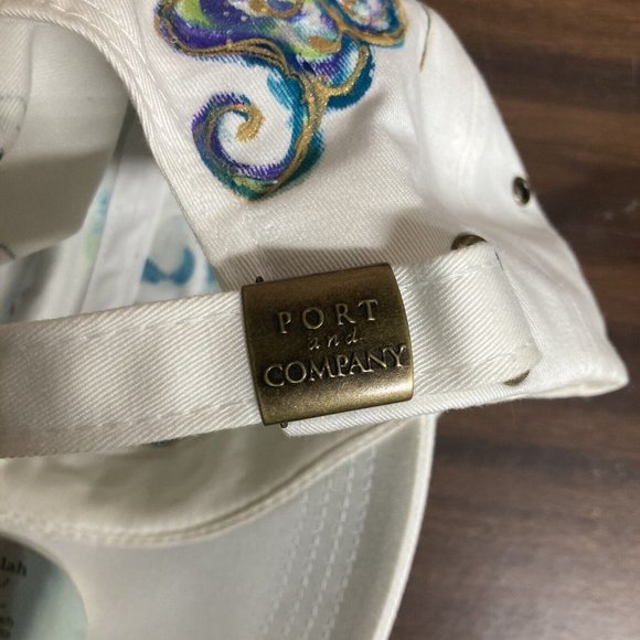 Taloolah Designs Artist Hand Painted Key West Fish Glitter Snapback Hat Cap NWT - Picture 8 of 8